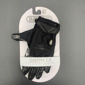 Battle Doom 1.0 Youth Small Football Receiver Gloves Black White Ultra-Stick